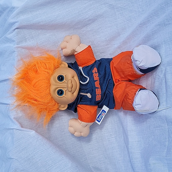 Vintage Chicago Bears Troll Kidz Doll, 11" tall, Da Bears - Picture 2 of 10